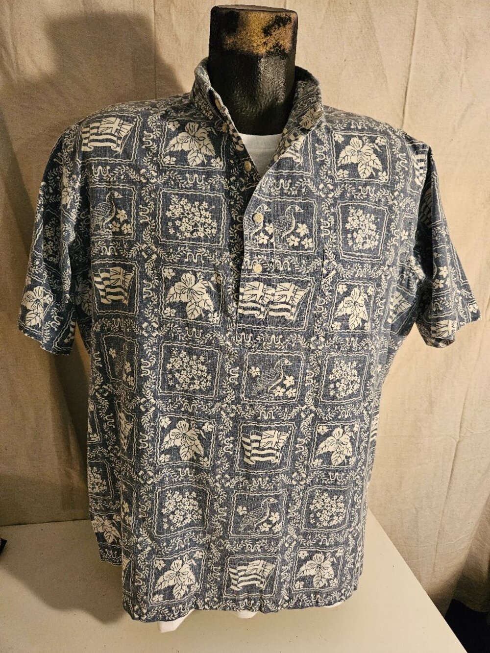 Men's Vintage Reyn Spooner Popover Hawaiian Shirt Size XL